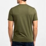 a-men-wearing-olive-round-neck-tshirt